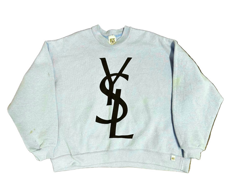 BOOTLEG YSL SkyBlue Crewneck