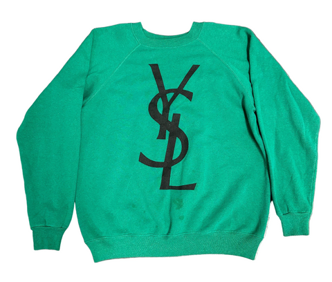 BOOTLEG YSL Green Crewneck