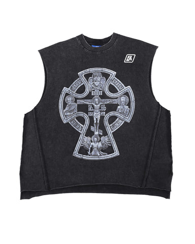 King of Glory Black Sleeveless Tee