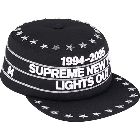Stars Studded Pillbox Hat (Black)