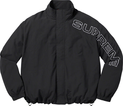 Spellout Embroidered Track Jacket (Black)