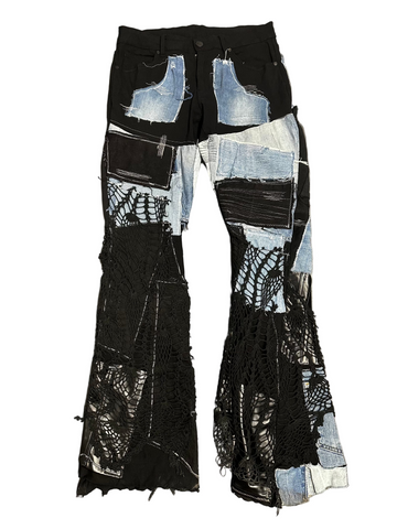 MIP Patchwork Denim Net Jeans