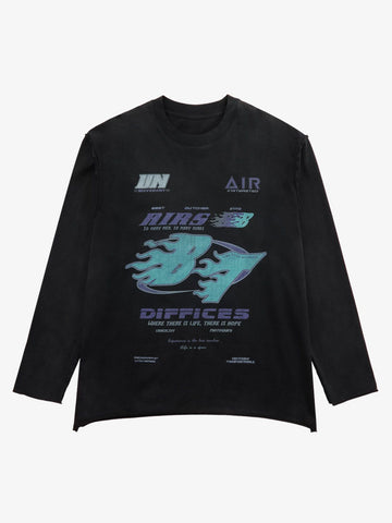 Washed Edge Long-Sleeve Tee