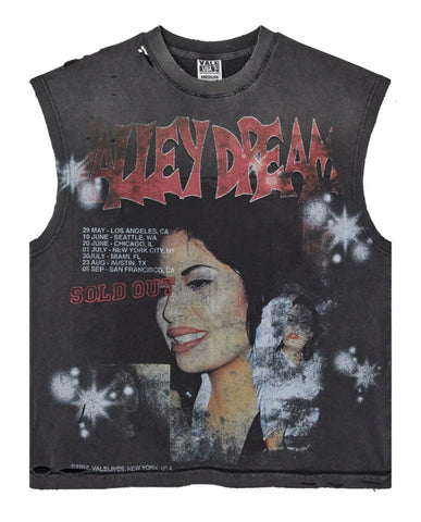 Black LA Flor Muscle Tee
