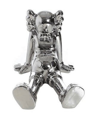 SILVER CHROME KAWS INSPIRED TAIPEI SCULPTURE