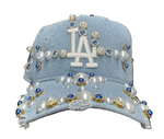 Denim LA Dodgers Rhinestone Snapback