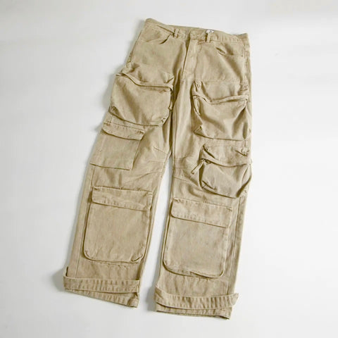 Baggy Cargo Utility Pants (Khaki)