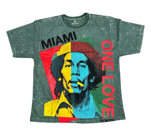 Token Bob Marley 'One Love' Green Tee