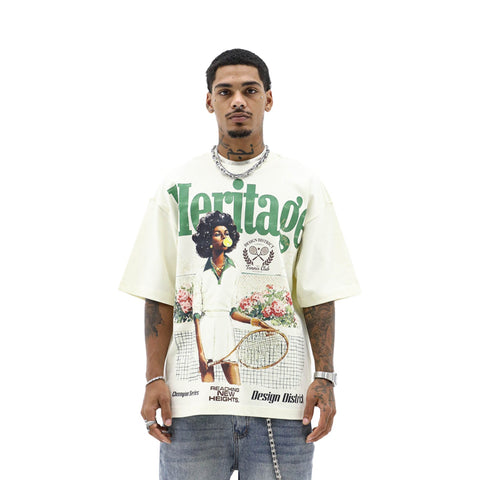 Heritage Racquet Co Tee (Cream)