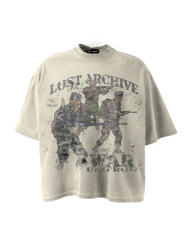 "LOST ARCHIVE WAR" TEE (Tan)