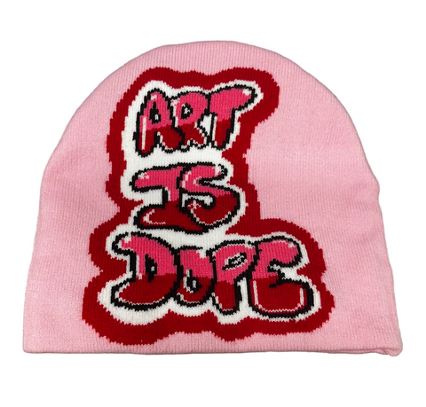 ART IS DOPE BEANIE (PINK)