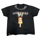"WET" Distressed Crop Sleeve Tee