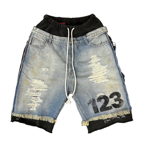 RRR 123 Denim Sweat Shorts