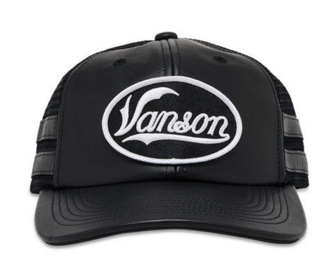 Supreme x Vanson Leather Mesh Back 6-Panel (Black/White)