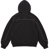 Piping Zip Up Hooded Sweatshirt (Black)