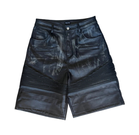 Awaited Leather Bike Shorts