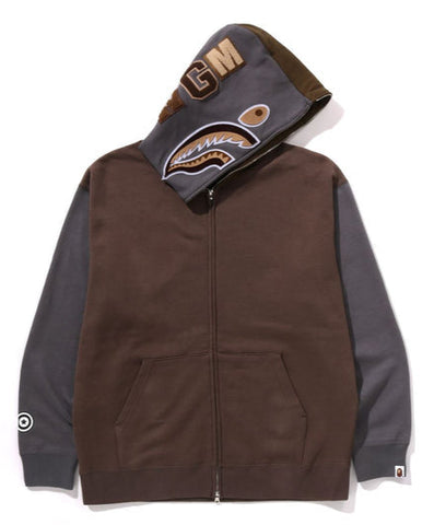 Shark Full Zip Hoodie #2 Mens (Beige)