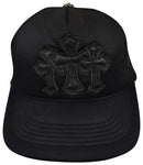 Chrome Hearts Triple Cross Trucker Hat 'Black/Black'