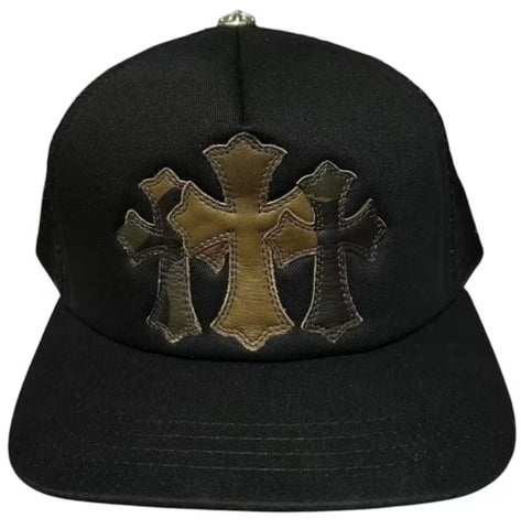 Chrome Hearts Triple Cross Trucker Hat 'Camo/Black'