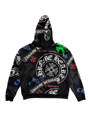 Chrome Hearts Stencil Hoodie (Black/Multicolor)