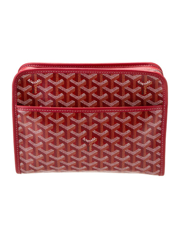 Goyard Goyardine Jouvence Toiletry Bag 'Red'