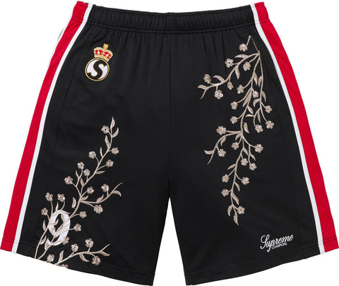 Floral Soccer Short (Black)