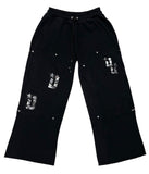 Studded Carpenter Sweatpants (Black/Camo)