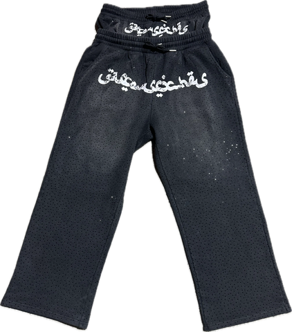 Midnight "Garçons riches" Allover Rhinestone Sweats