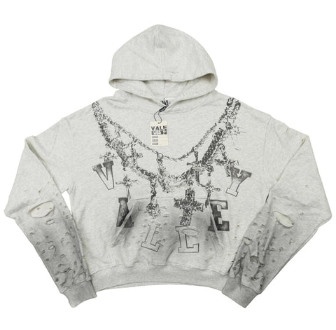 BIG CHAIN PULLOVER HOODIE (GREY)