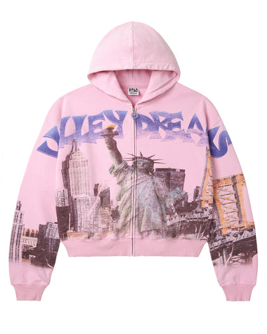NYC ZIP UP HOODIE (PINK)