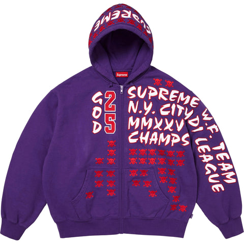 LEAGUE CHAMPS ZIP UP HOODED SWEATSHIRT (PURPLE)