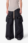 Zip Cargo Pocket Rave Pants (Black)