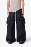 Zip Cargo Pocket Rave Pants (Black)