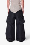 Zip Cargo Pocket Rave Pants (Black)