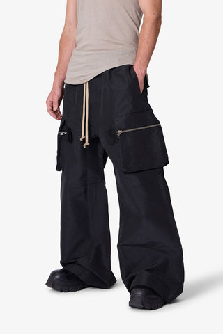 Zip Cargo Pocket Rave Pants (Black)