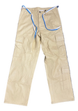 Leather Cargo Pants (Light Yellow)
