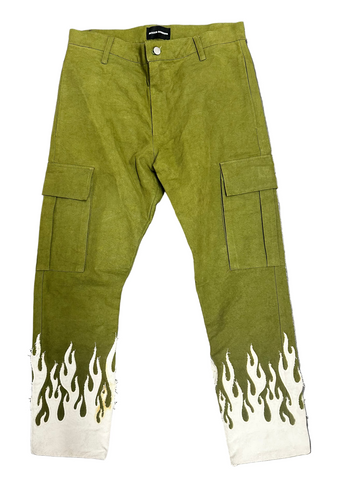 Flame Canvas Trouser (Olive)