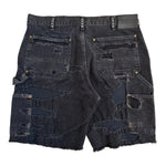 Rhinestone Studded Carpenter Shorts (Black)