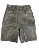Bottega Desires Leather Shorts (Grey)