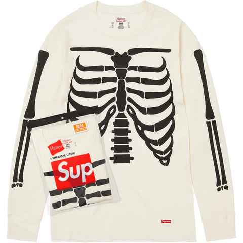 Supreme/Hanes Natural Bone Thermal Crew (1 Pack)