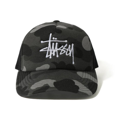 Stussy x Bape Trucker Cap (Black)