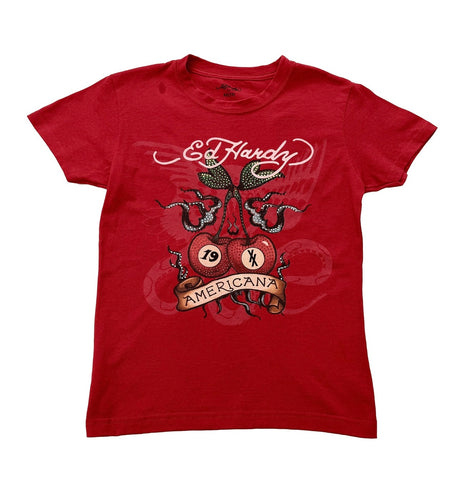 Women's Cherries Rhinestone Cap Sleeve Tee (Complex Exclusive)