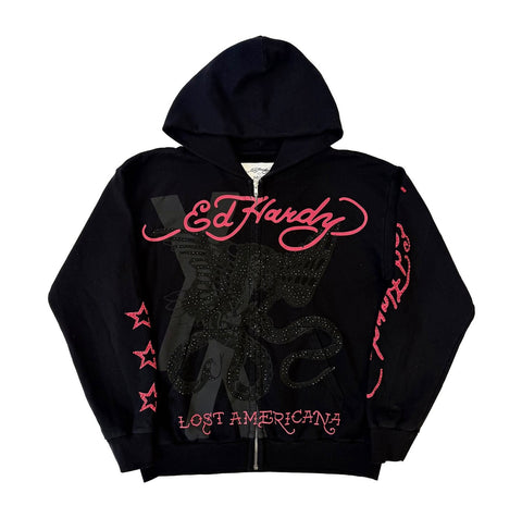 Black Flames Rhinestone Hoodie (Complex Exclusive)