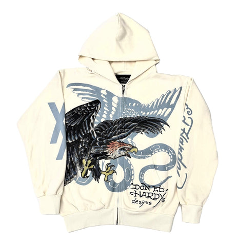Cream Eagle Rhinestone Hoodie (Complex Exclusive)