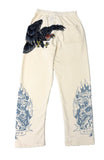 Cream Eagle Rhinestone Sweatpants(Complex Exclusive)