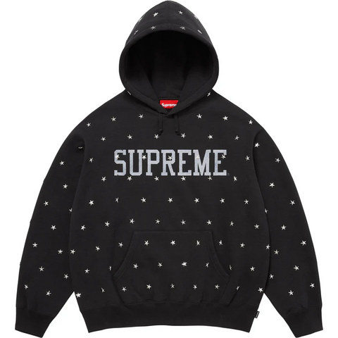 Star Studded Hooded Sweatshirt (Black)