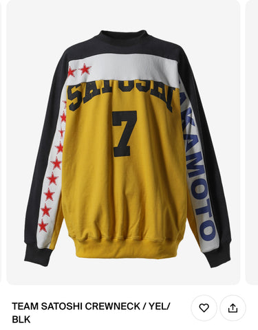 Team Satoshi Crewneck Yellow