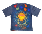 Multi Color Einstein Tee (Navy)