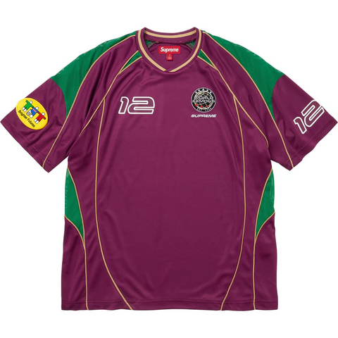 Piping Soccer Jersey Burgundy