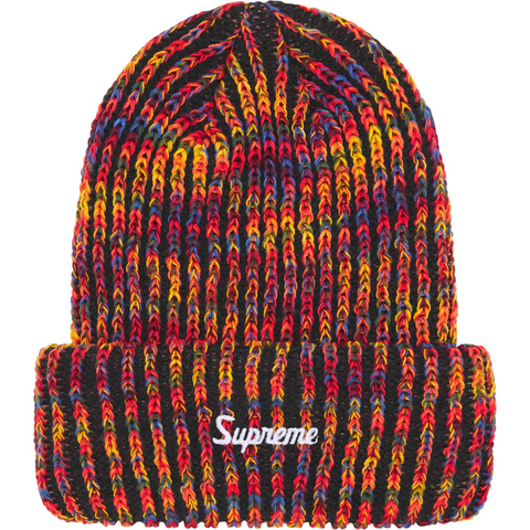 Rainbow Loose Gauge Beanie Red